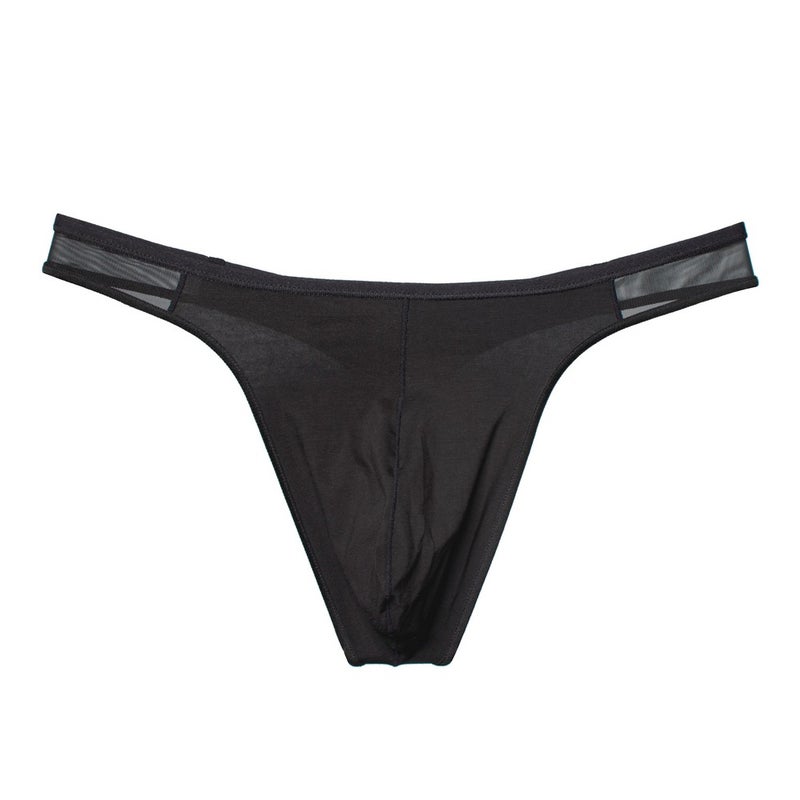 Mens Sporty Thong Cotton Underwear Comfort Fit T-Pants Black  - Image 5