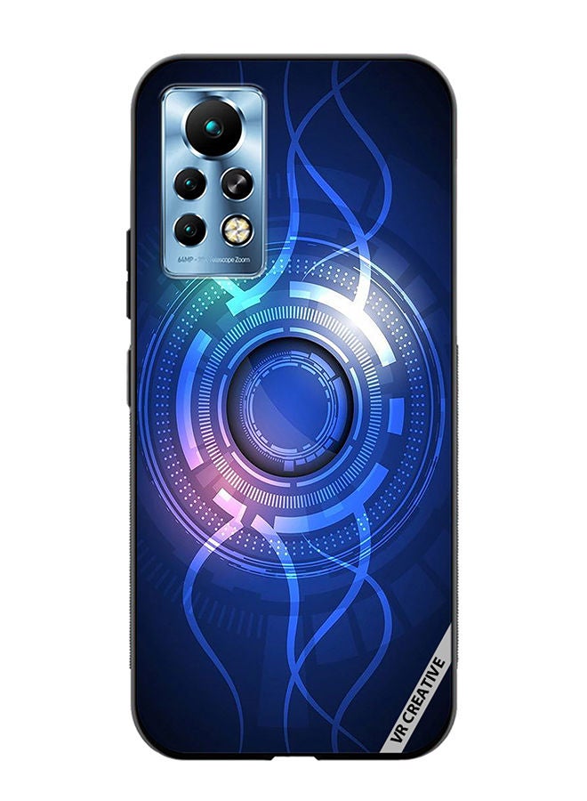 VR CREATIVE Protective Case Cover For Infinix Note 11 Pro Blue Abstract Design Multicolour - Image 1