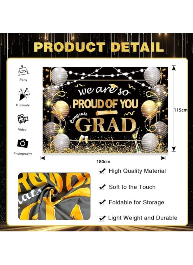 Generic 180*115cm 2025 Graduation Celebration Poster Backdrop Banner Wall Decoration  - Image 3