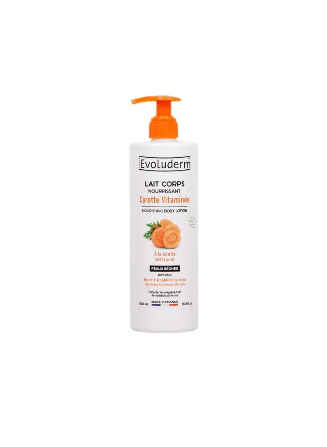 Evoluderm Carotte Vitaminée Nourishing Body Lotion 500ml - Image 1