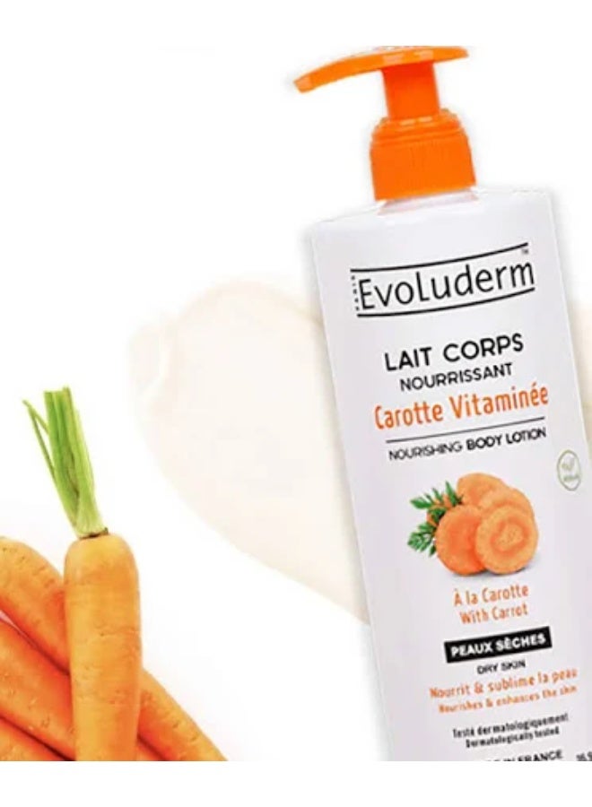 Evoluderm Carotte Vitaminée Nourishing Body Lotion 500ml - Image 2
