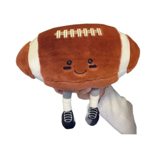 TONGMAN 11inch Football Plush ToysRugby Stuffed Sports Balls Toywith feet Creative Soccer DollCute Fun Soft Plush BallPlush Stuffed Spherical Soft Toys Sports Throw Pillow Cushion Kids Gift Rugby - Image 1