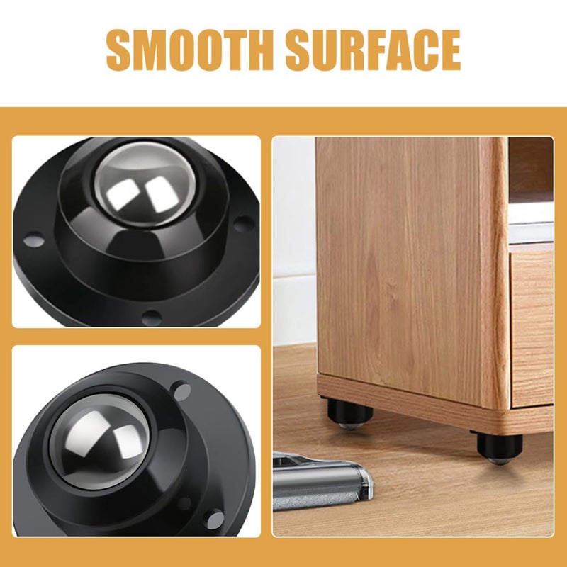 8Pcs Mini Swivel Caster Wheels Stainless Steel For Furniture Storage Box Quiet Smooth Movement - Image 4