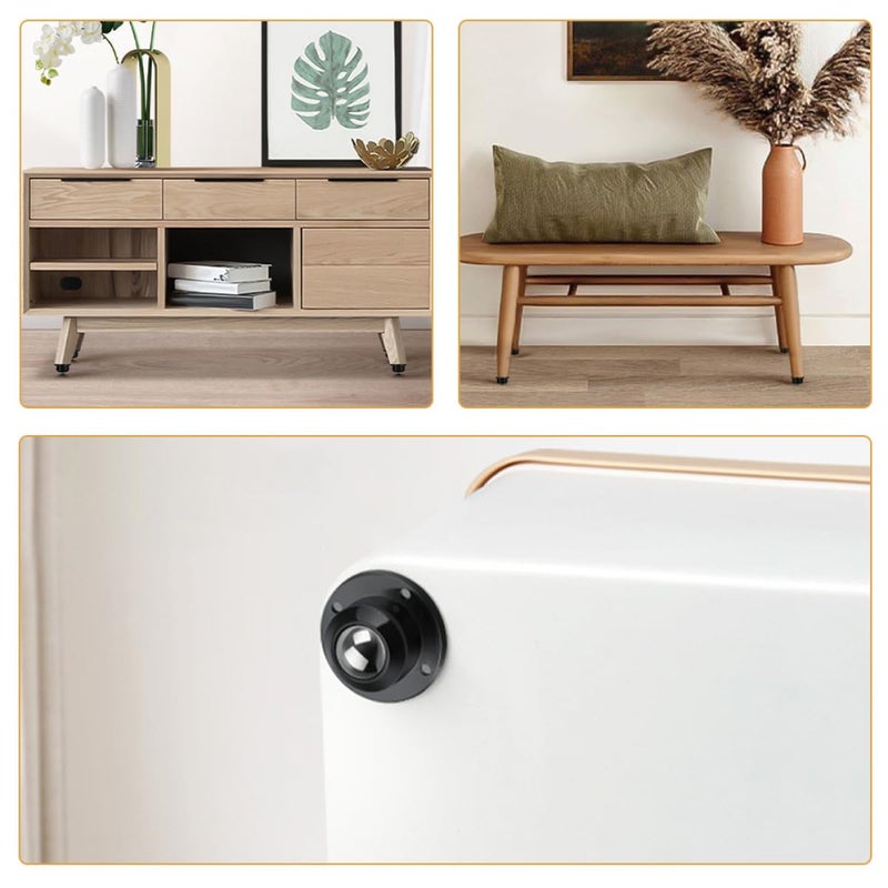 8Pcs Mini Swivel Caster Wheels Stainless Steel For Furniture Storage Box Quiet Smooth Movement - Image 5