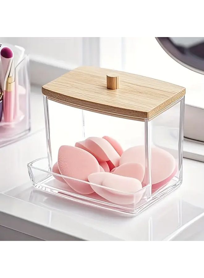 Transparent Cosmetic Storage Box Dust Proof Organizer For Makeup Brushes Lipsticks - Image 1