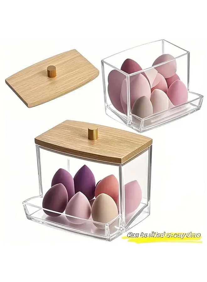 Transparent Cosmetic Storage Box Dust Proof Organizer For Makeup Brushes Lipsticks - Image 2