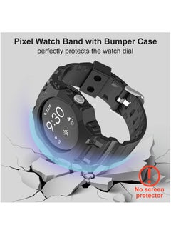 KASTWAVE Compatible for Google Pixel Watch Band with Bumper Case, Upgraded Rugged Pixel Watch Case Bands, TPU Sports Replacement Strap Protective Watch Accessories for Men Women  - Image 4