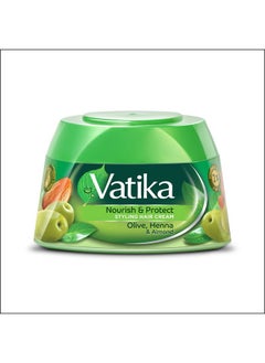 VATIKA Nourish & Protect Styling Hair Cream With Almond, Olive, Henna - 140 Ml  - Image 1