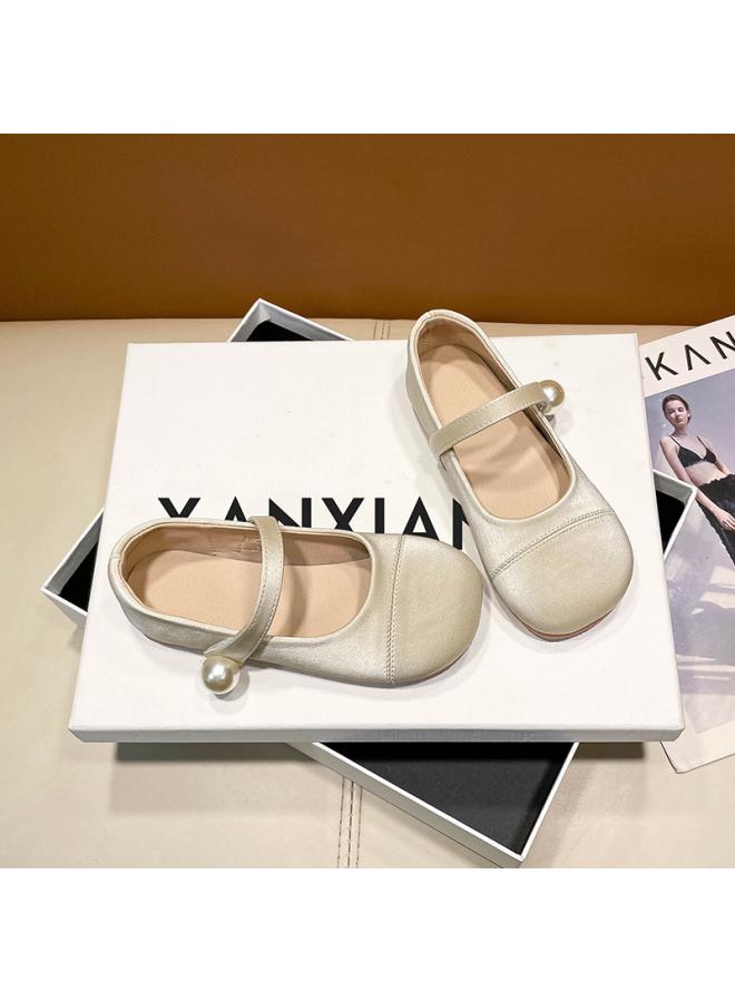 شك أحذية جلدية للفتيات أحذية الأميرة للربيع والخريف أحذية فردية جديدة للأطفال أحذية للفتيات الصغيرات أحذية أطفال من الجلد الناعم من الأسفل - Image 1