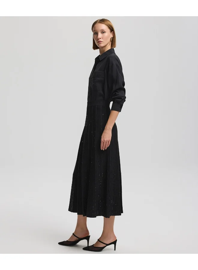 Ipekyol  Flared Fit Knit Skirt With Rhinestones for Women | Best Price UAE