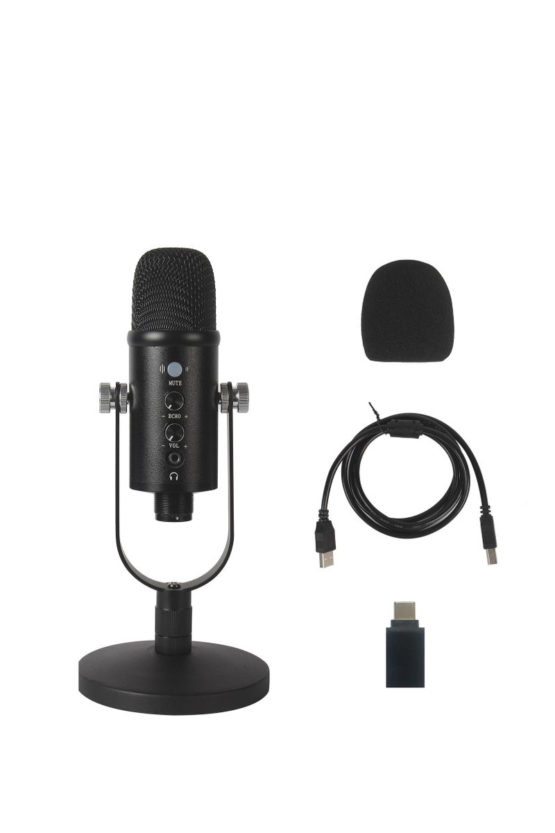 Gaming Microphone, USB PC Mic for Streaming, Podcasts, Recording, Condenser Computer Desktop Mic on Mac/PS4/PS5, with RGB Control, Mute Touch, Headphone Jack, Pop Filter, Stand - Image 2