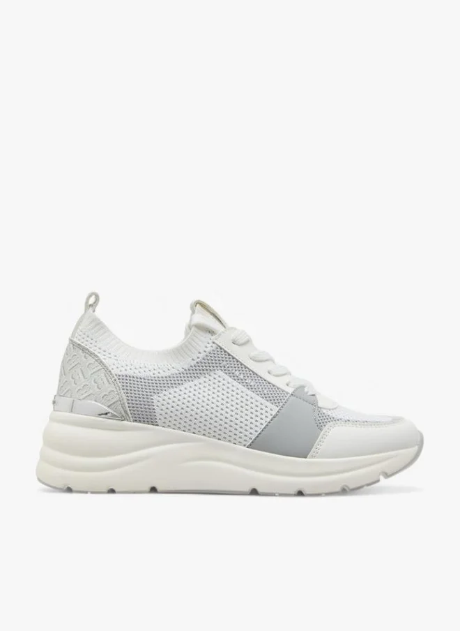 Panelled Lace-Up Sneakers