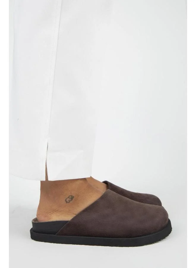 Manijero  Ateshi Women's Genuine Leather Flat Sandal Coffee Slippers. for Women | Best Price UAE