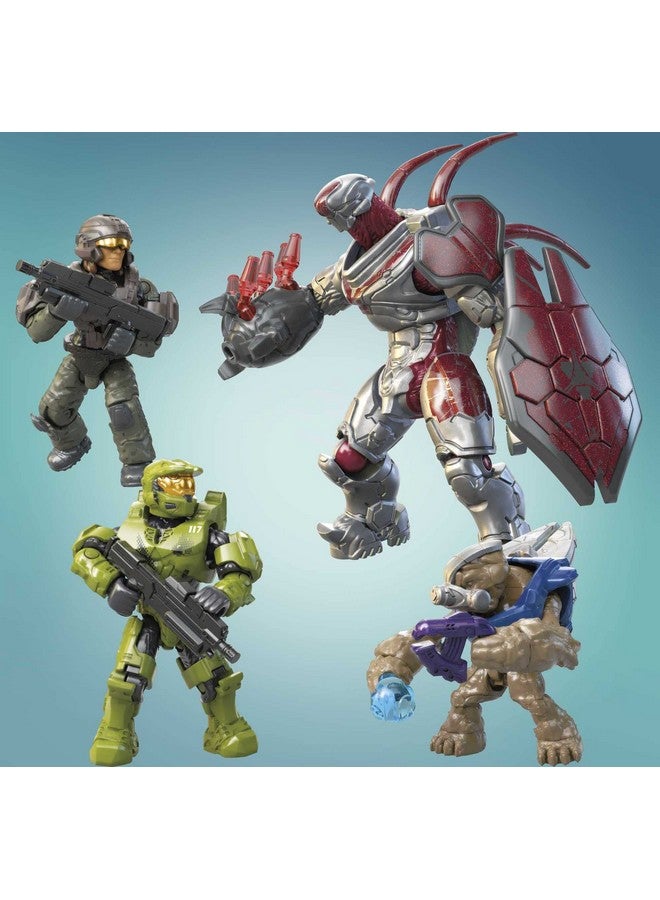 Mega Brands MEGA Halo Infinite Toy Building Set, UNSC Wasp Onslaught Aircraft with 406 Pieces, 4 Poseable Action Figures and Accessories, for Collectors  - Image 5