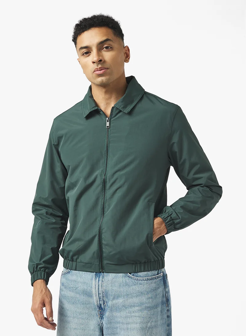 BRAVE SOUL Harrington Zip Through Bomber Jacket