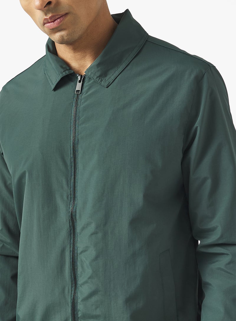 BRAVE SOUL Harrington Zip Through Bomber Jacket - Image 3