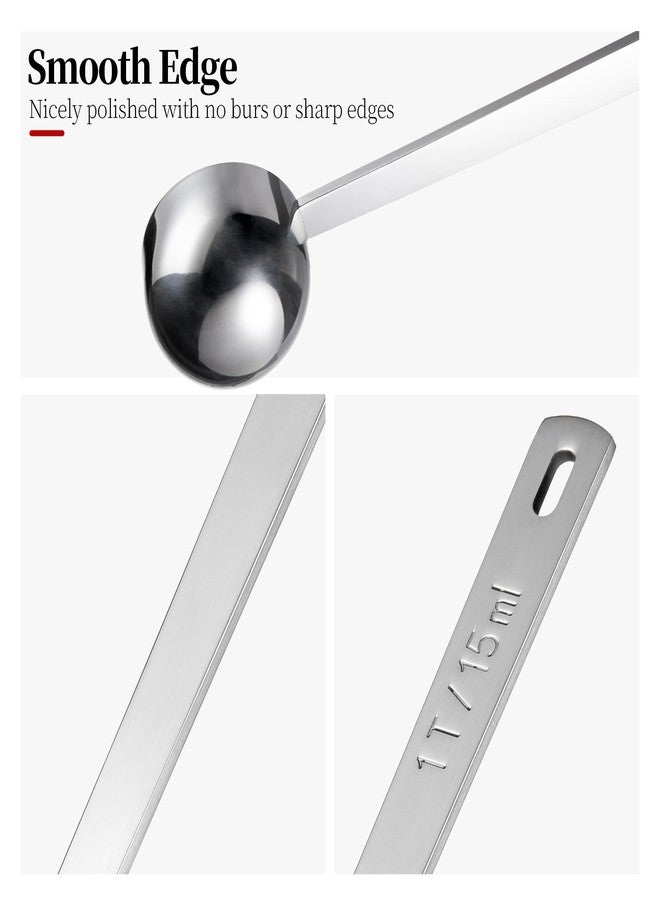 Luxiwise Long Handle Coffee Scoop, 18/8 Stainless Steel Food Grade Measuring Spoon for Coffee Beans Powders Sugar, 9.9in Long Metal Scoop Tablespoon for Easy Container Reach (1tbsp/ 15ml) - Image 4