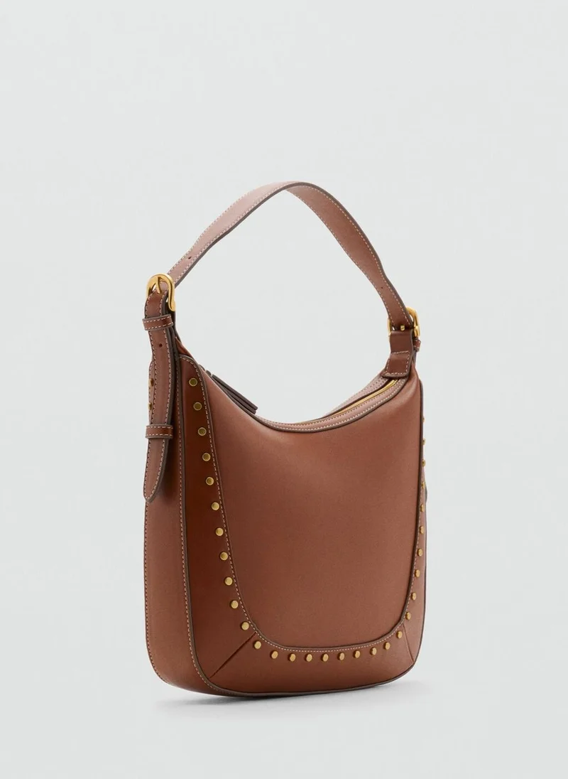 MANGO Studded shoulder bag