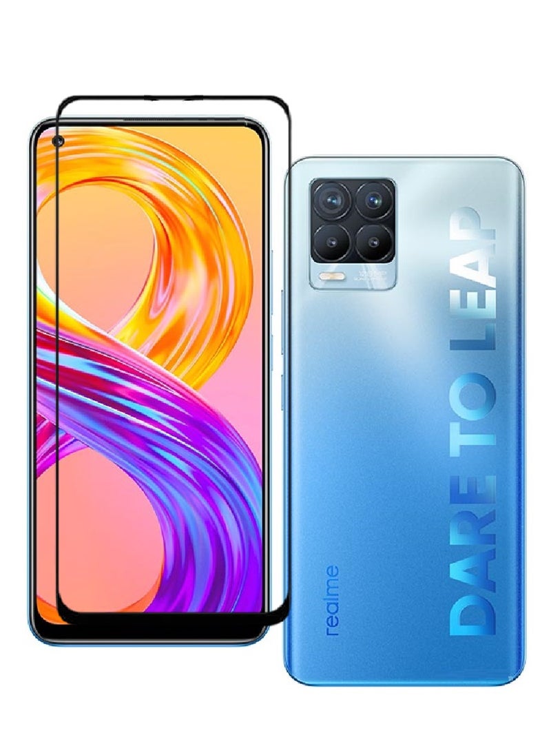 AINA حماية شاشة زجاجية مقسّاة 5D مصممة لهاتف Realme 8 Pro تغطي الشاشة بالكامل مع لاصق كامل من الحافة إلى الحافة وخالية من الفقاعات - Image 1