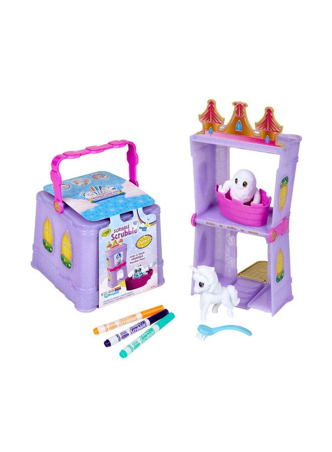 Crayola Scribble Scrubbie Peculiar Pets, Palace Playset with Yeti & Unicorn Toys, Kids Gifts for Girls & Boys, Ages 3, 4, 5, 9 - Image 2