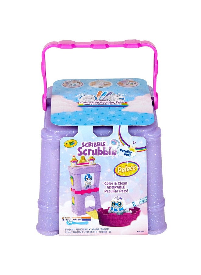 Crayola Scribble Scrubbie Peculiar Pets, Palace Playset with Yeti & Unicorn Toys, Kids Gifts for Girls & Boys, Ages 3, 4, 5, 9 - Image 1