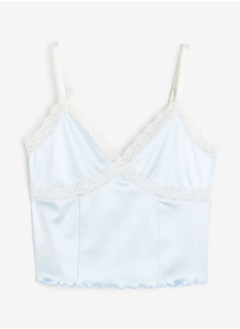 H&M Strappy Lace Crop Top