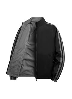 Generic 2024 New Reversible Jacket Mens Casual Spring Autumn Black  - Image 1