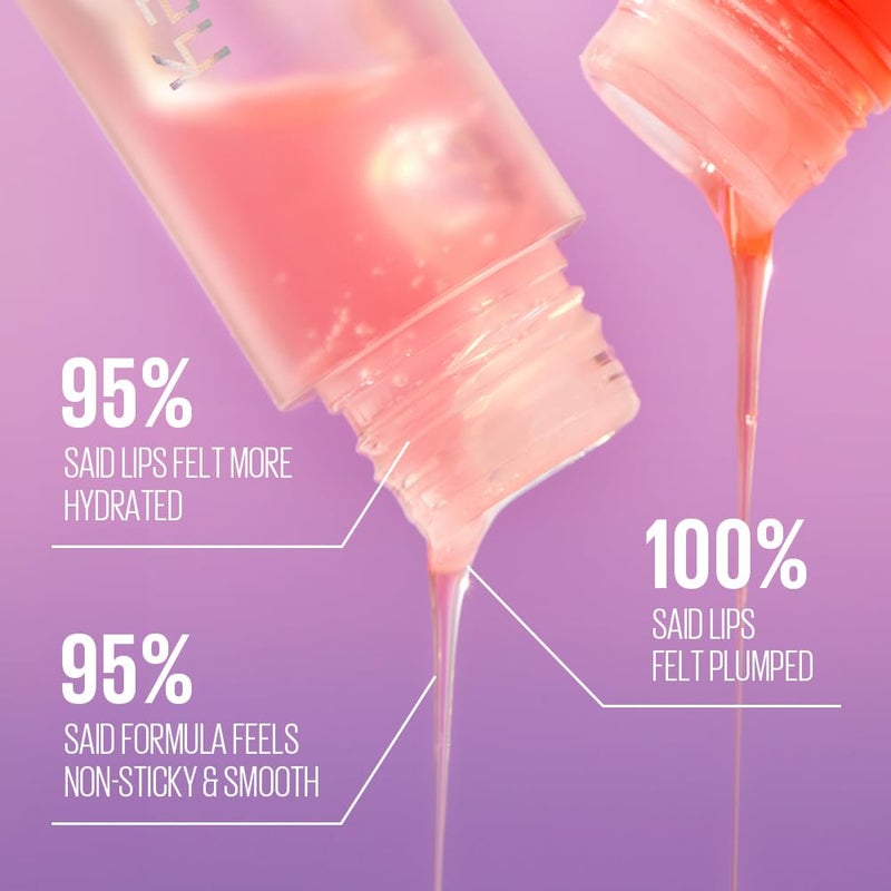 Kaja Juicy Glass Lip Plumping Oil | 01 Rose Hip Spritz | Hydrating, Feel Plumped and Lightweight with Vitamin Tree Fruit Oil, Vegan, Cruelty-Free, Clear Tint Stain Shine Gloss Plumper - Image 3