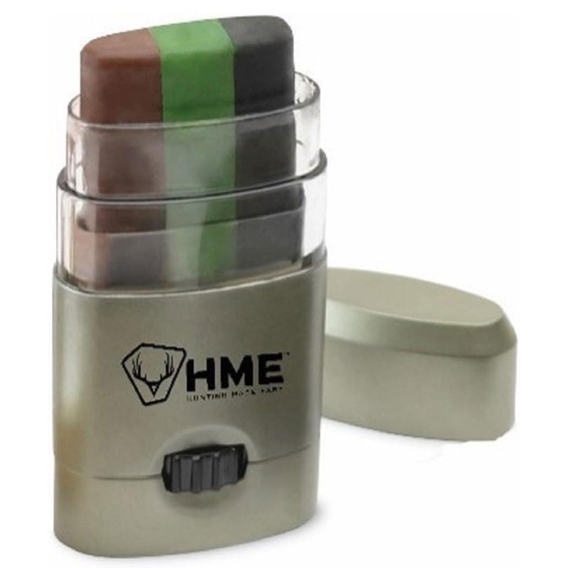 HME 3 Color Camo Face Paint "Mess-Free" Application Stick - Long-Lasting Easy-to-Use Concealment Makeup for Hunting - Image 1