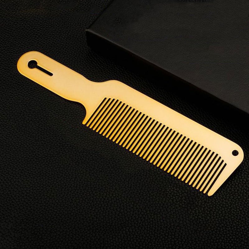Wide Tooth Gold Handle Barber Comb For Men Styling Wet And Dry Hair - Image 4