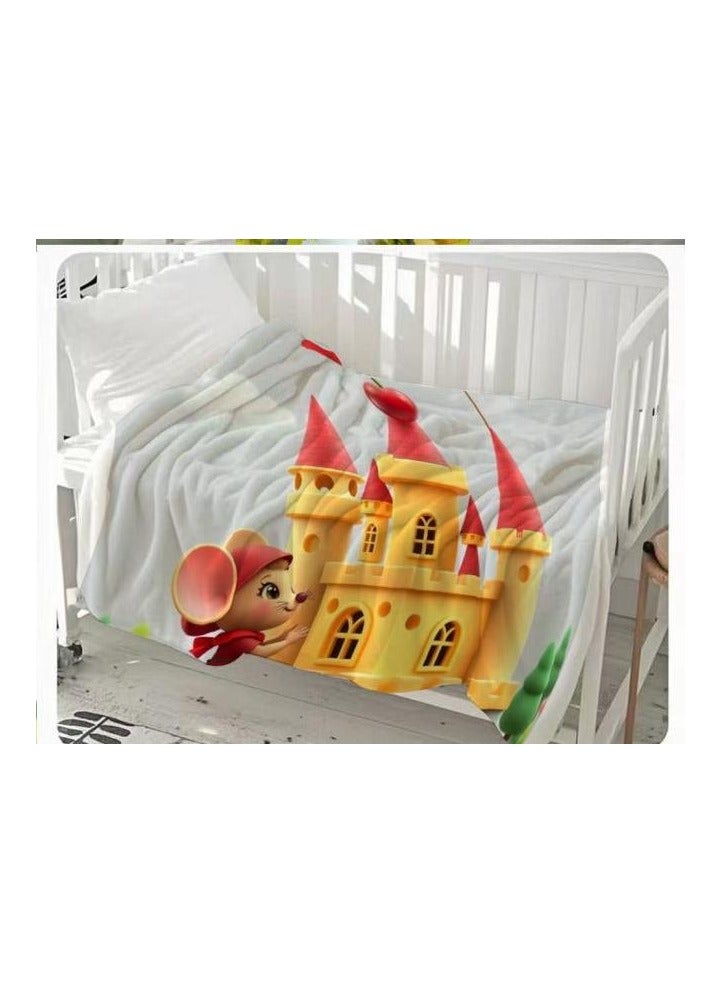 عام بطانية رقيقة من الفانيلا الكرتونية للأطفال والرضع (دافئة ومريحة، ومناسبة للنوم والألعاب) 70 سم * 100 سم - 996 - Image 2