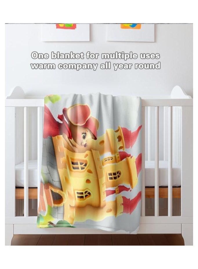 عام بطانية رقيقة من الفانيلا الكرتونية للأطفال والرضع (دافئة ومريحة، ومناسبة للنوم والألعاب) 70 سم * 100 سم - 996 - Image 3