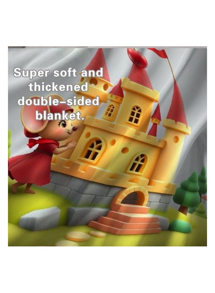 عام بطانية رقيقة من الفانيلا الكرتونية للأطفال والرضع (دافئة ومريحة، ومناسبة للنوم والألعاب) 70 سم * 100 سم - 996 - Image 4