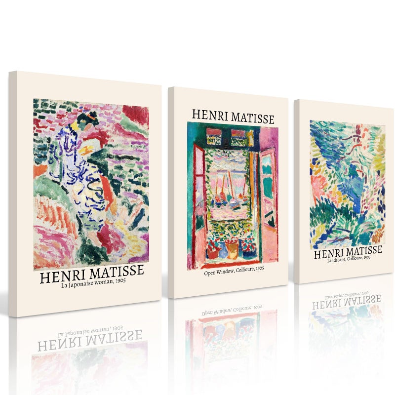 Baccone Henri Matisse Wall Art Canvas Vintage Prints Landscape Exhibition Posters for Room Bedroom Aesthetic Matisse Decor 16x24x3 Inch Wrapped Canvas - Image 2