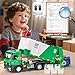 HAPYAD Side Loading Garbage Truck Toys Metal CAB Trash Truck with AirPump Function Lights Sounds Includes 4 Trash Bins Learning Cards Birthday Gift for Toddlers Kids 12 - Image 4