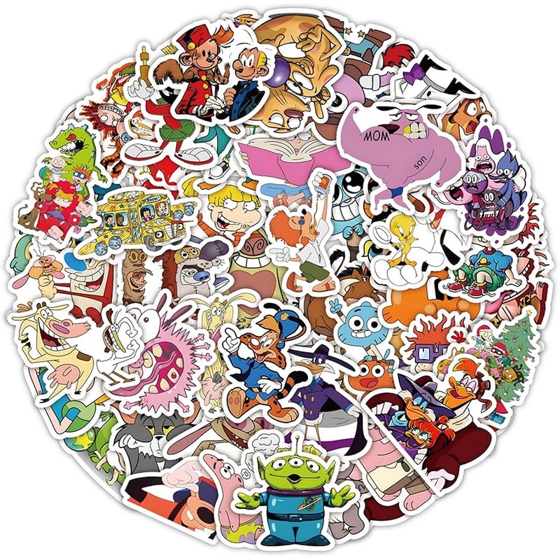 BERFLYTER 50Pcs Cartoon Anime from The 1990s Themes Waterproof Stickers for Water Bottle Cup Laptop Bike Skateboard Luggage Box Vinyl Graffiti Patches BRJKT - Image 1