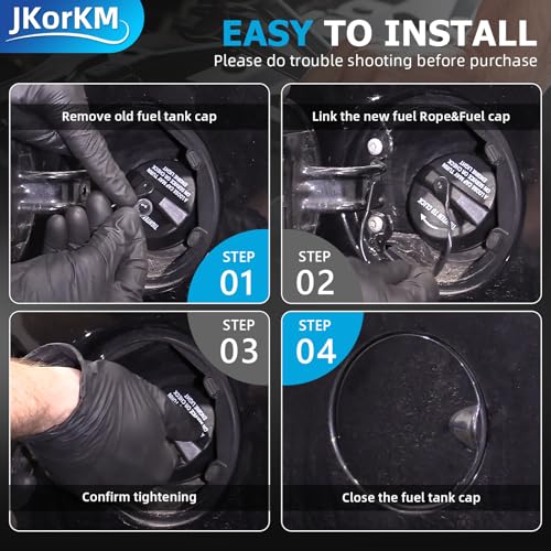 JkorkM Fuel Tank Cap,Gas Cap For 2003-2018 Jeep Wrangler JK,2008-2017 Jeep Patriot,2003-2006 Jeep Wrangler TJ,2006-2010 Jeep Commander,2002-2012 Jeep Liberty, 2000-2017 Jeep Cherokee & Dodge Ram#52100552AG - Image 5