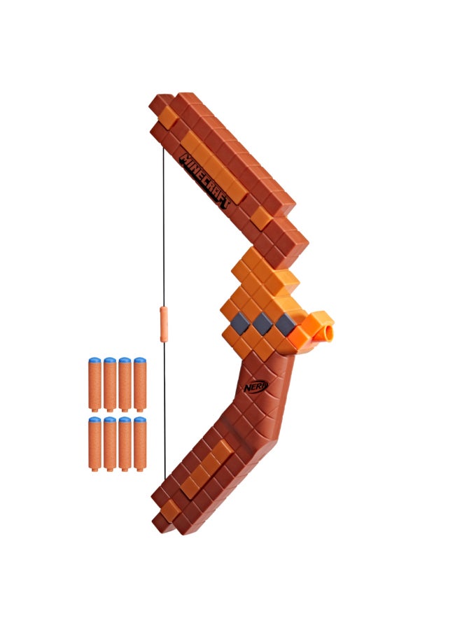 Nerf N Series Minecraft Bow Dart Blaster includes 8 Nerf N1 Darts | Pull-Back String Priming for 8+ Years | G1120 - Image 1