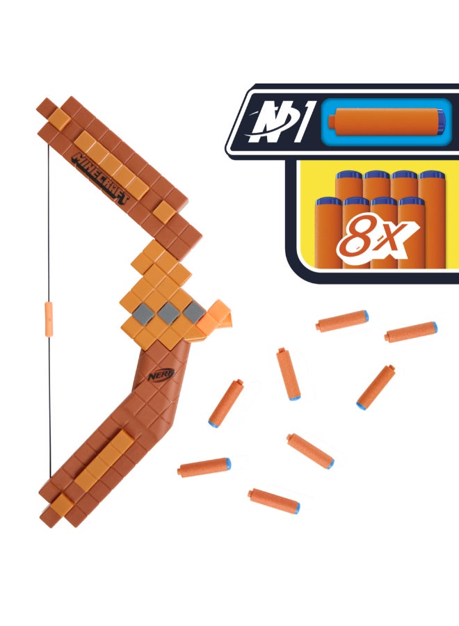 Nerf N Series Minecraft Bow Dart Blaster includes 8 Nerf N1 Darts | Pull-Back String Priming for 8+ Years | G1120 - Image 5