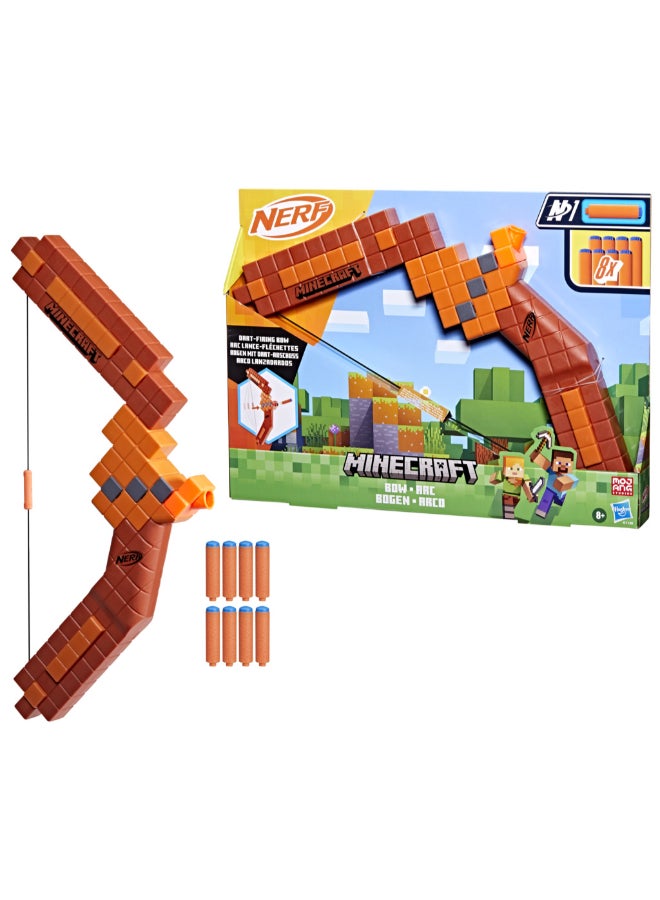 Nerf N Series Minecraft Bow Dart Blaster includes 8 Nerf N1 Darts | Pull-Back String Priming for 8+ Years | G1120 - Image 3
