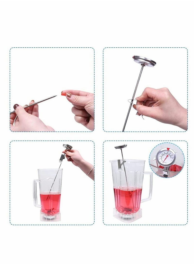 KASTWAVE - Deep Fry Thermometer with Instant Read, Dial Thermometer, 12 Inch Stainless Steel Stem Meat Cooking Thermometer, Best for Turkey BBQ, Tall pots, Beef, Lamb, Meat, Food Cooking - Image 1