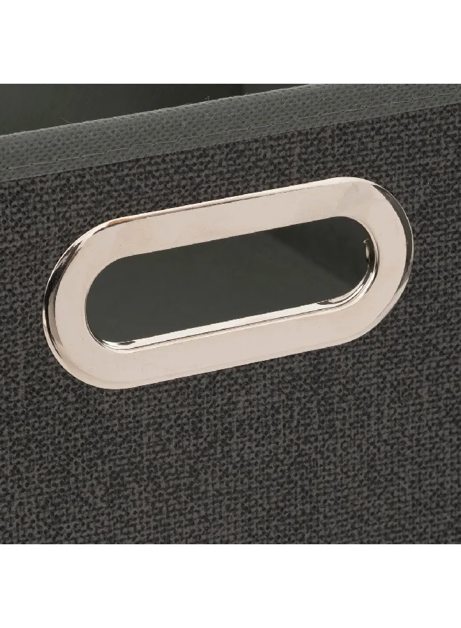 Five Simply Smart Polypropylene and Metal Foldable Storage Box Charcoal Grey 31 x 15 cm 138886D
