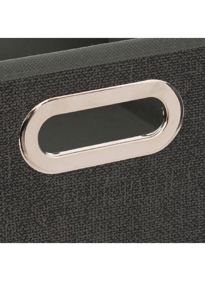 Five Simply Smart Polypropylene and Metal Foldable Storage Box Charcoal Grey 31 x 15 cm 138886D  - Image 2
