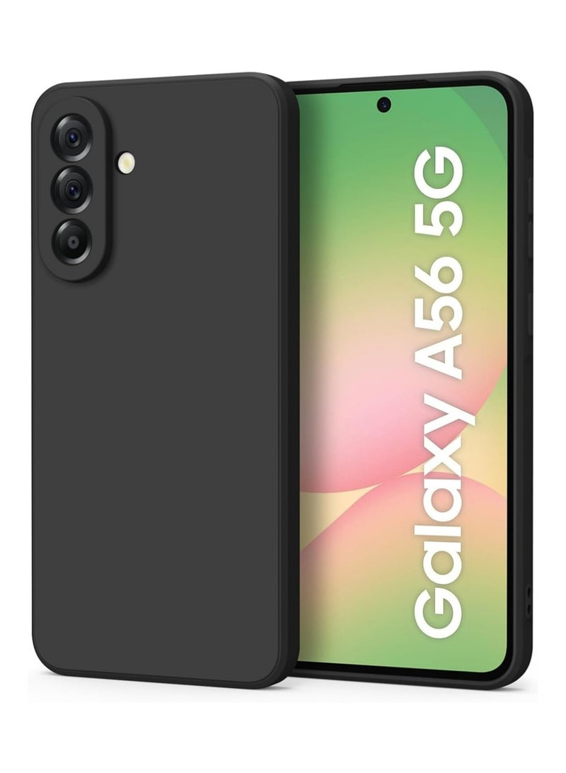 X-level Soft Silicone Cases for Samsung Galaxy A56 6.7 Inch 5G,[Military Grade Drop Protection] [Anti-Scratch Microfiber Lining] Shockproof Slim Cover for Galaxy A56 (Black) - Image 1
