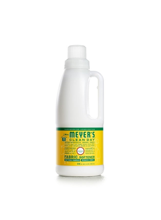Mrs. Meyer's Clean Day Liquid Fabric Softener, Infused with Essential Oils, Paraben Free, Honeysuckle, 32 oz (32 Loads)  - Image 1