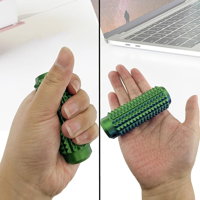 Deiviko Little Ouchies Fidget, Pocket Mini Fidget Toy for Adults, Pain Stim Fidget, 3D Printed Venting Key Pendant, 1pcs Spiky Grippie Stim Keychain for Anxiety Relief Positive, Novelty Gifts for Friends - Image 2