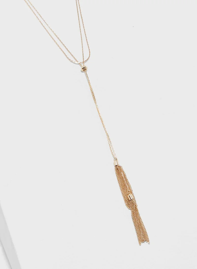 FOREVER 21 Fringe Tassel Necklace
