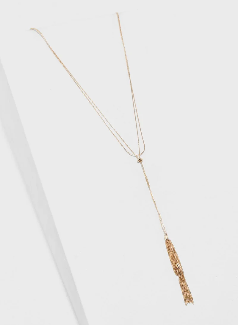 FOREVER 21 Fringe Tassel Necklace