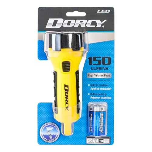 Dorcy 150 Lumen Floating Water Resistant LED Flashlight with Carabineer Clip, Yellow (41-2510) - Image 4