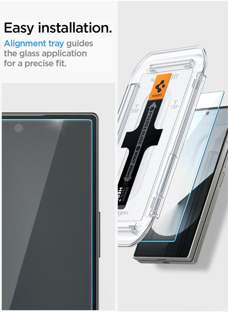 Spigen - GLAStR EZ-Fit Samsung Galaxy Z Fold 6 Screen Protector Tempered Glass for Front Screen - [2 PACK] - Image 1
